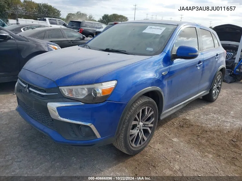 2018 Mitsubishi Outlander Sport 2.0 Es VIN: JA4AP3AU8JU011657 Lot: 40666896