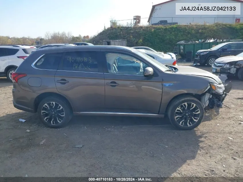 2018 Mitsubishi Outlander Phev Sel VIN: JA4J24A58JZ042133 Lot: 40710183