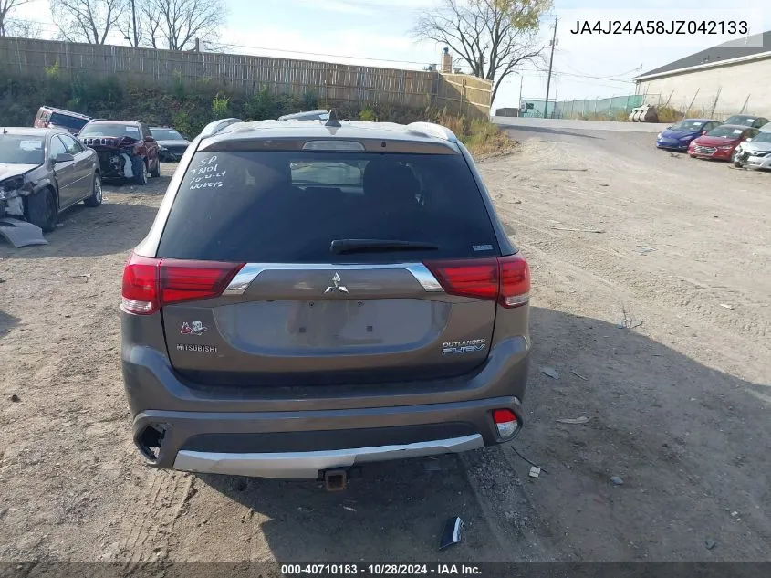 2018 Mitsubishi Outlander Phev Sel VIN: JA4J24A58JZ042133 Lot: 40710183