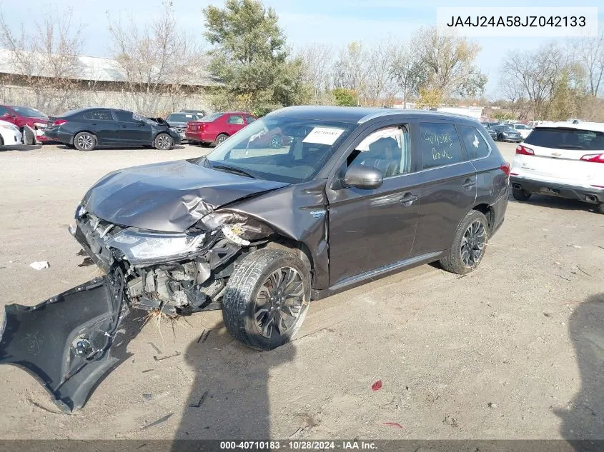 2018 Mitsubishi Outlander Phev Sel VIN: JA4J24A58JZ042133 Lot: 40710183