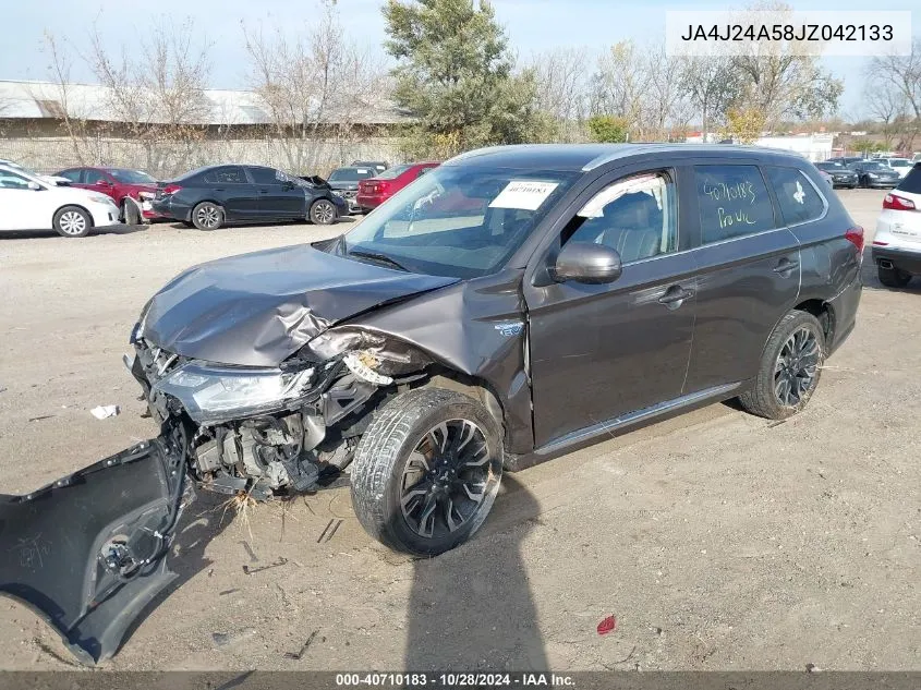 2018 Mitsubishi Outlander Phev Sel VIN: JA4J24A58JZ042133 Lot: 40710183