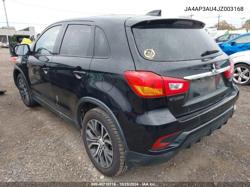 2018 Mitsubishi Outlander Sport 2.0 Es VIN: JA4AP3AU4JZ003168 Lot: 40710716