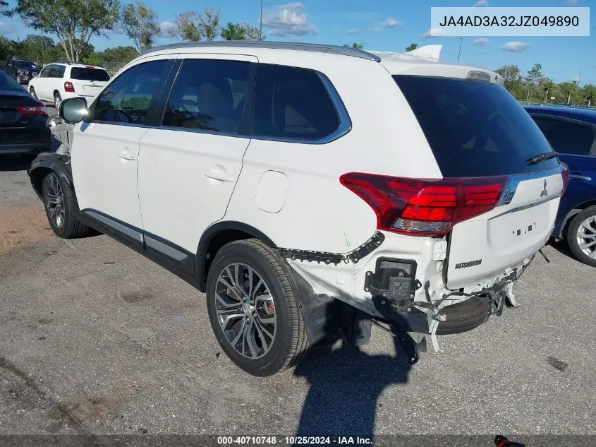 2018 Mitsubishi Outlander Le/Se/Sel VIN: JA4AD3A32JZ049890 Lot: 40710748