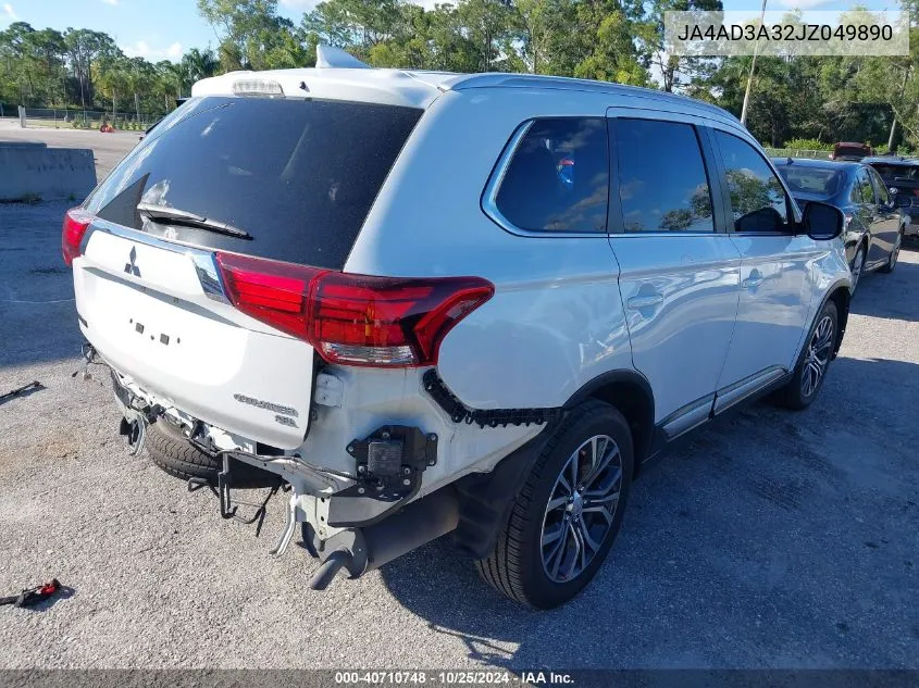 2018 Mitsubishi Outlander Le/Se/Sel VIN: JA4AD3A32JZ049890 Lot: 40710748