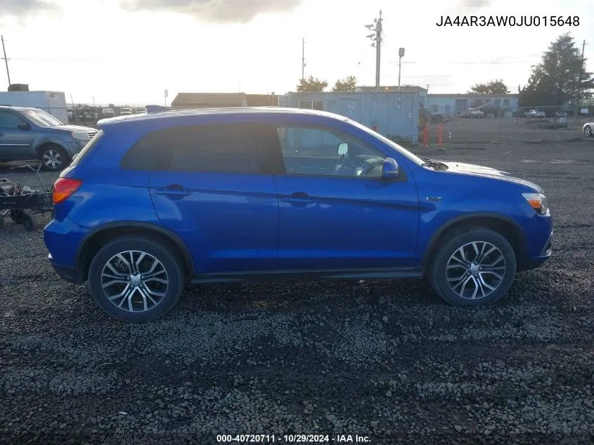 2018 Mitsubishi Outlander Sport 2.4 Se VIN: JA4AR3AW0JU015648 Lot: 40720711