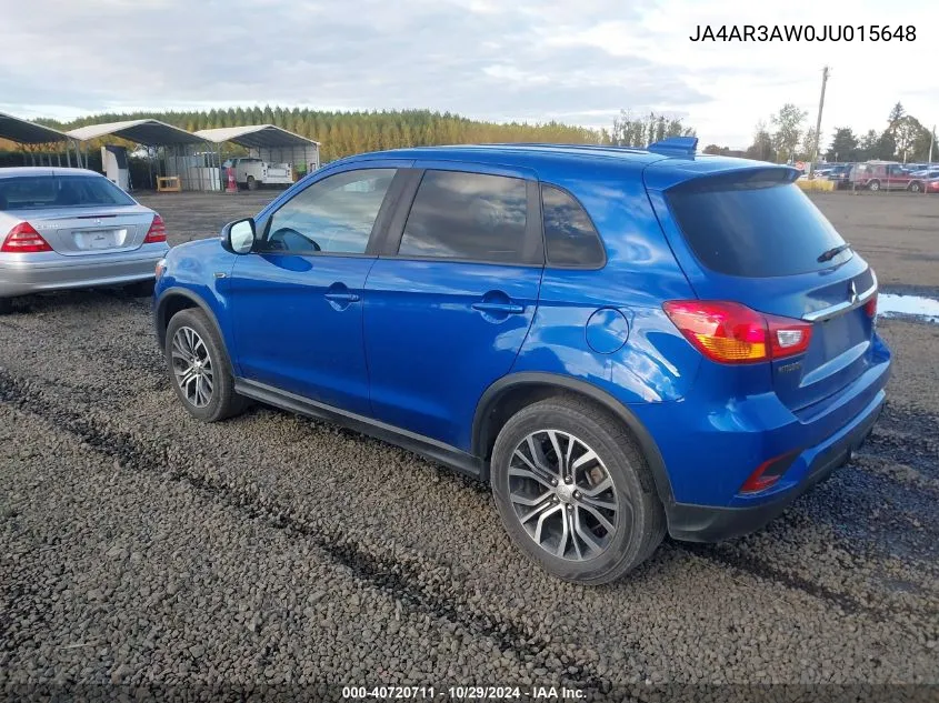 2018 Mitsubishi Outlander Sport 2.4 Se VIN: JA4AR3AW0JU015648 Lot: 40720711