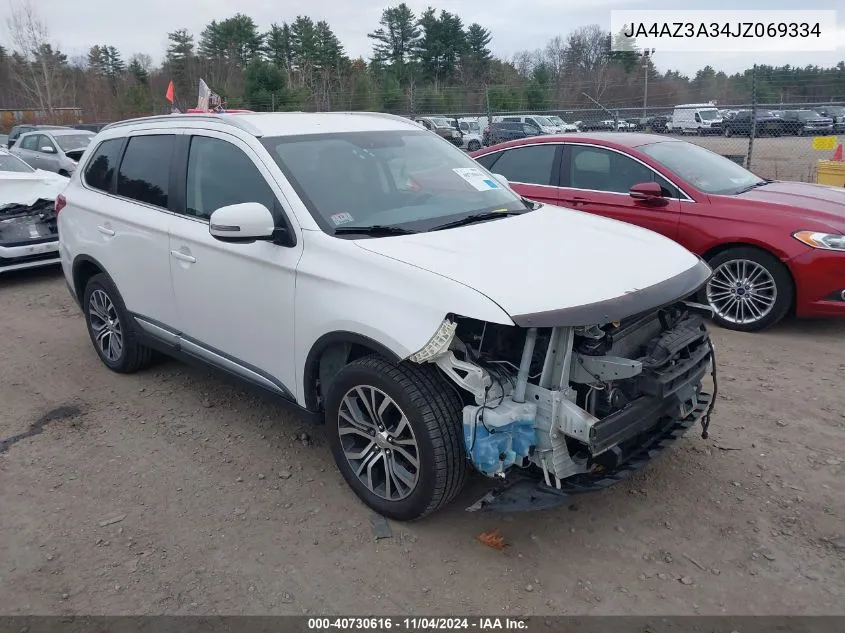 2018 Mitsubishi Outlander Es/Le/Se/Sel VIN: JA4AZ3A34JZ069334 Lot: 40730616