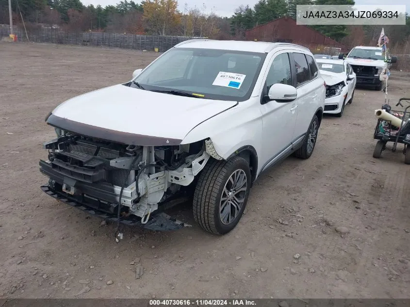 2018 Mitsubishi Outlander Es/Le/Se/Sel VIN: JA4AZ3A34JZ069334 Lot: 40730616