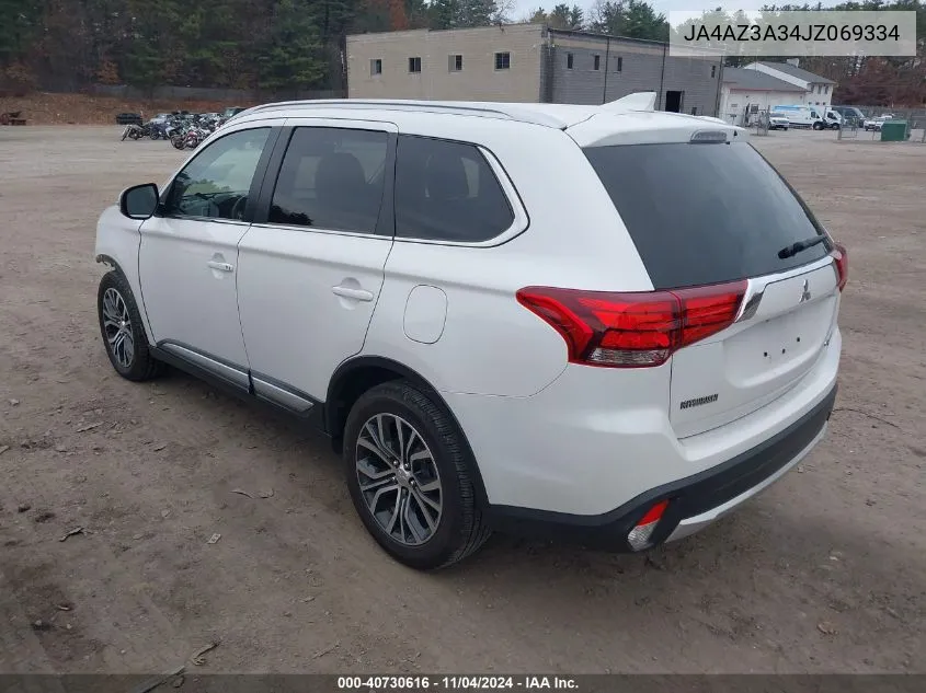 2018 Mitsubishi Outlander Es/Le/Se/Sel VIN: JA4AZ3A34JZ069334 Lot: 40730616