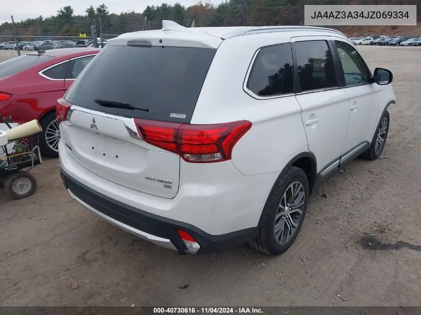 2018 Mitsubishi Outlander Es/Le/Se/Sel VIN: JA4AZ3A34JZ069334 Lot: 40730616