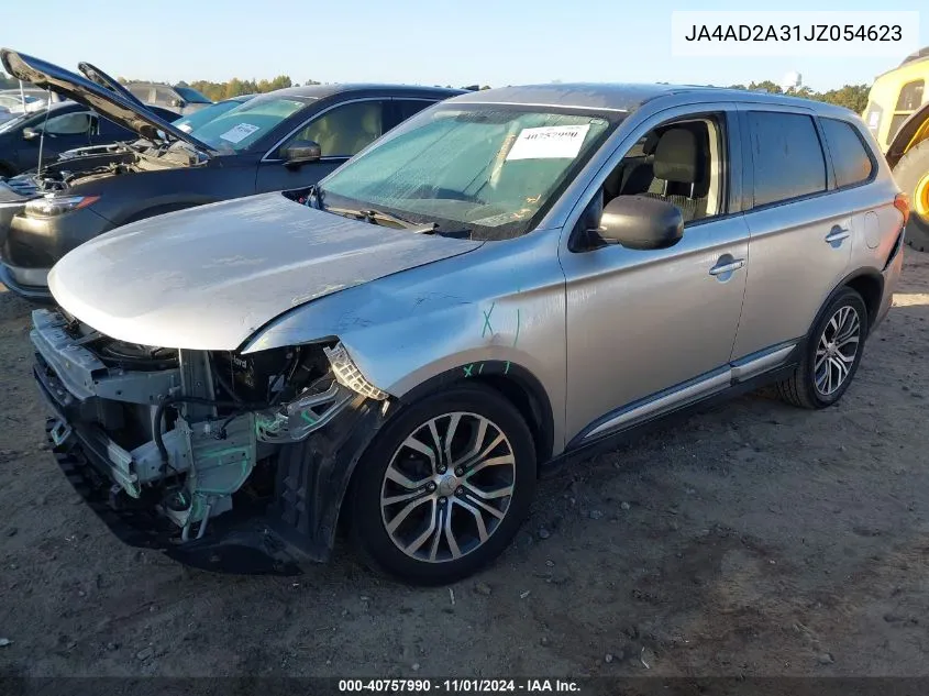 2018 Mitsubishi Outlander Es VIN: JA4AD2A31JZ054623 Lot: 40757990