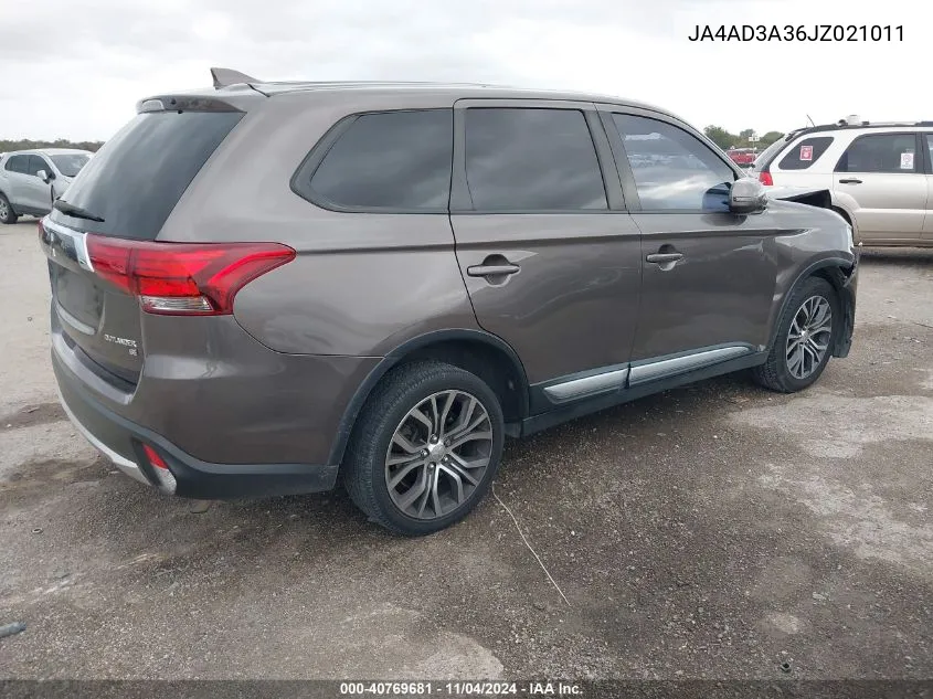 2018 Mitsubishi Outlander Se VIN: JA4AD3A36JZ021011 Lot: 40769681