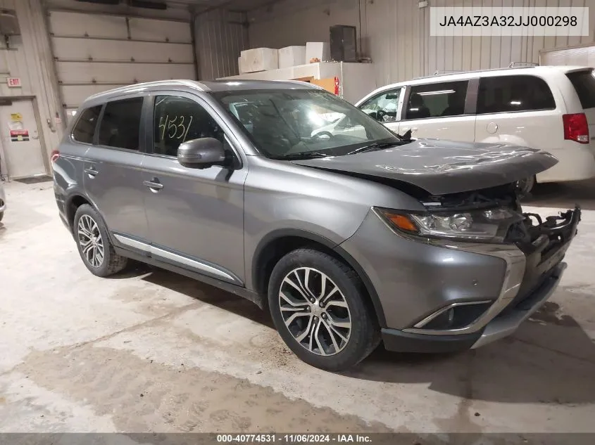 2018 Mitsubishi Outlander Sel VIN: JA4AZ3A32JJ000298 Lot: 40774531