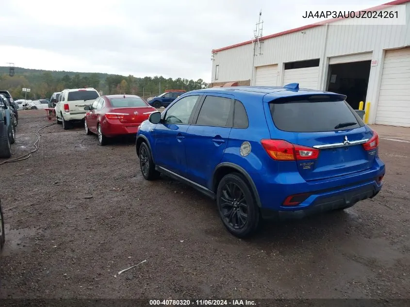 2018 Mitsubishi Outlander Sport 2.0 Le VIN: JA4AP3AU0JZ024261 Lot: 40780320