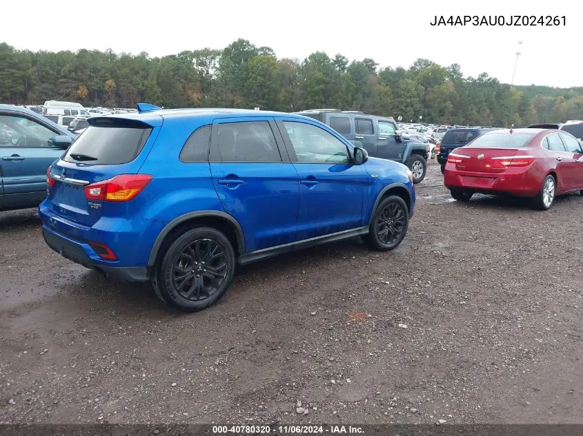 2018 Mitsubishi Outlander Sport 2.0 Le VIN: JA4AP3AU0JZ024261 Lot: 40780320