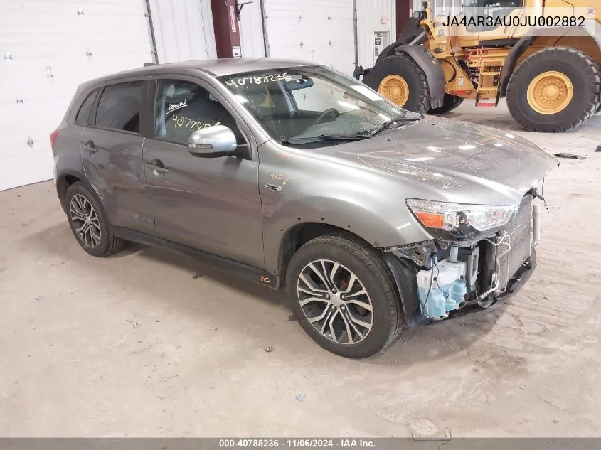 2018 Mitsubishi Outlander Sport 2.0 Es VIN: JA4AR3AU0JU002882 Lot: 40788236