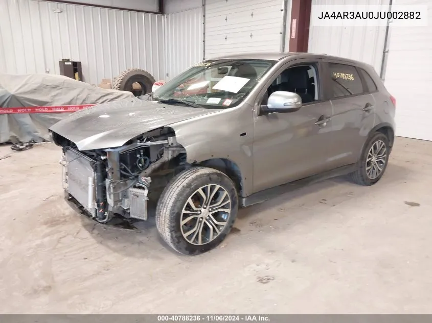 2018 Mitsubishi Outlander Sport 2.0 Es VIN: JA4AR3AU0JU002882 Lot: 40788236