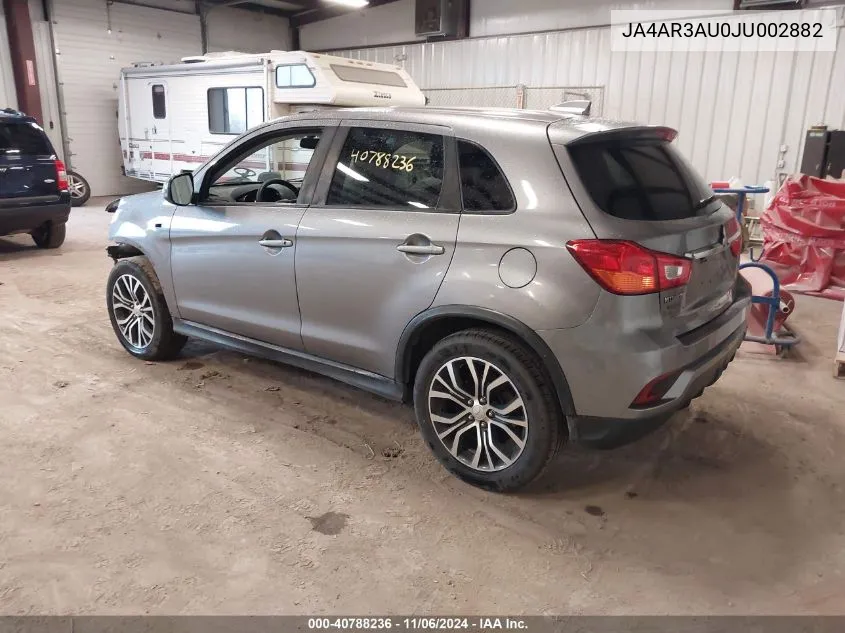 2018 Mitsubishi Outlander Sport 2.0 Es VIN: JA4AR3AU0JU002882 Lot: 40788236