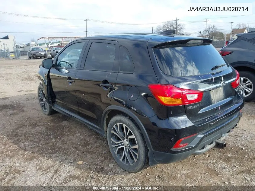 2018 Mitsubishi Outlander Sport 2.0 Es/2.0 Le VIN: JA4AR3AU3JU020714 Lot: 40797904