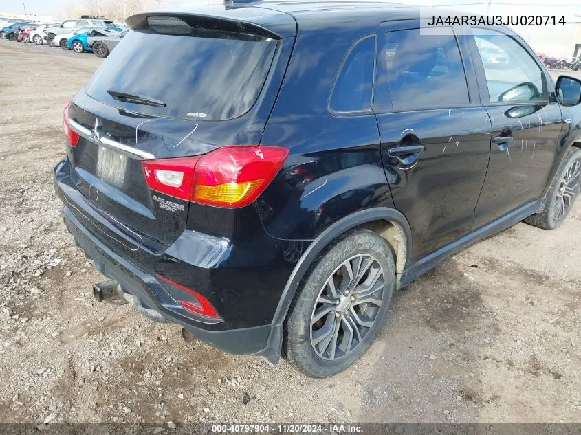 2018 Mitsubishi Outlander Sport 2.0 Es/2.0 Le VIN: JA4AR3AU3JU020714 Lot: 40797904