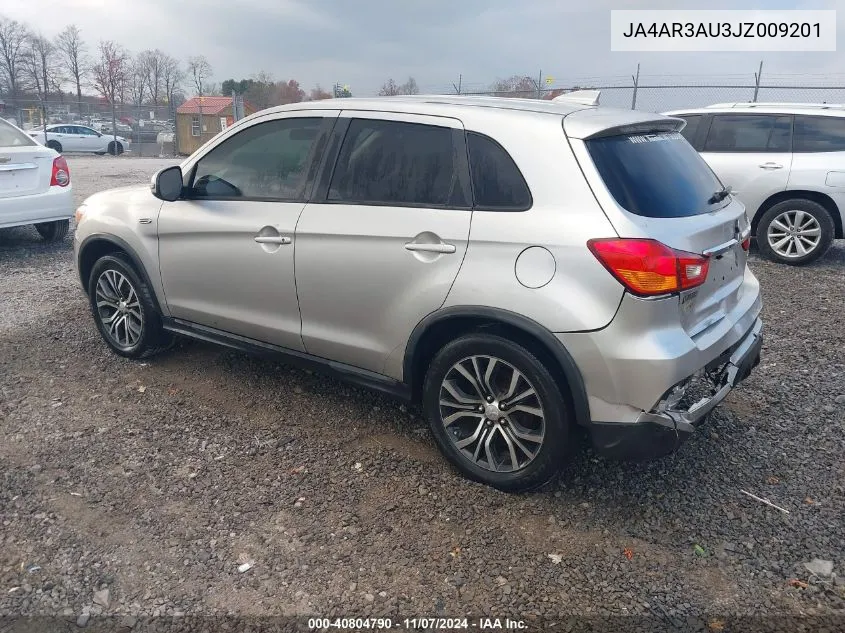 2018 Mitsubishi Outlander Sport 2.0 Es VIN: JA4AR3AU3JZ009201 Lot: 40804790