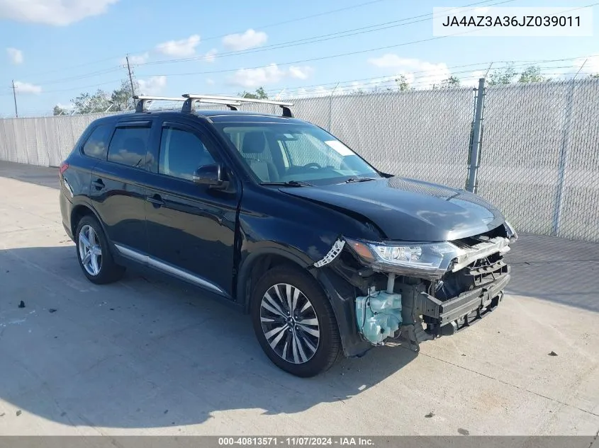 2018 Mitsubishi Outlander Se VIN: JA4AZ3A36JZ039011 Lot: 40813571