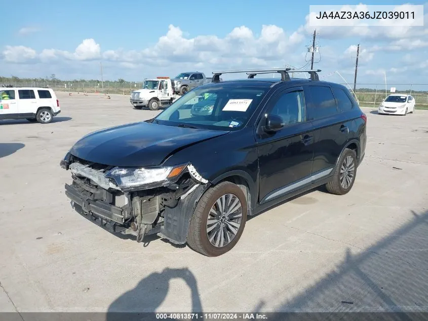 2018 Mitsubishi Outlander Se VIN: JA4AZ3A36JZ039011 Lot: 40813571