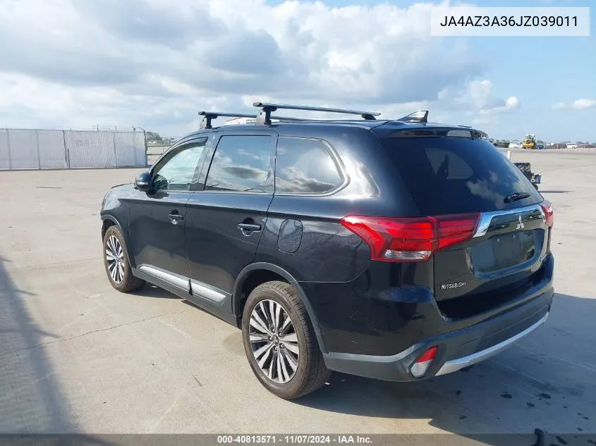 2018 Mitsubishi Outlander Se VIN: JA4AZ3A36JZ039011 Lot: 40813571