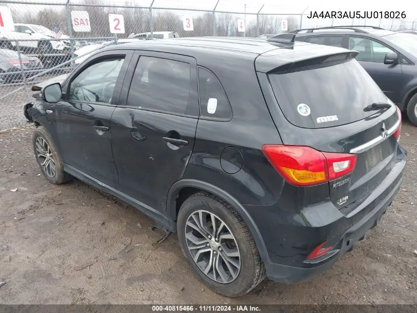 2018 Mitsubishi Outlander Sport 2.0 Es/2.0 Le VIN: JA4AR3AU5JU018026 Lot: 40815466