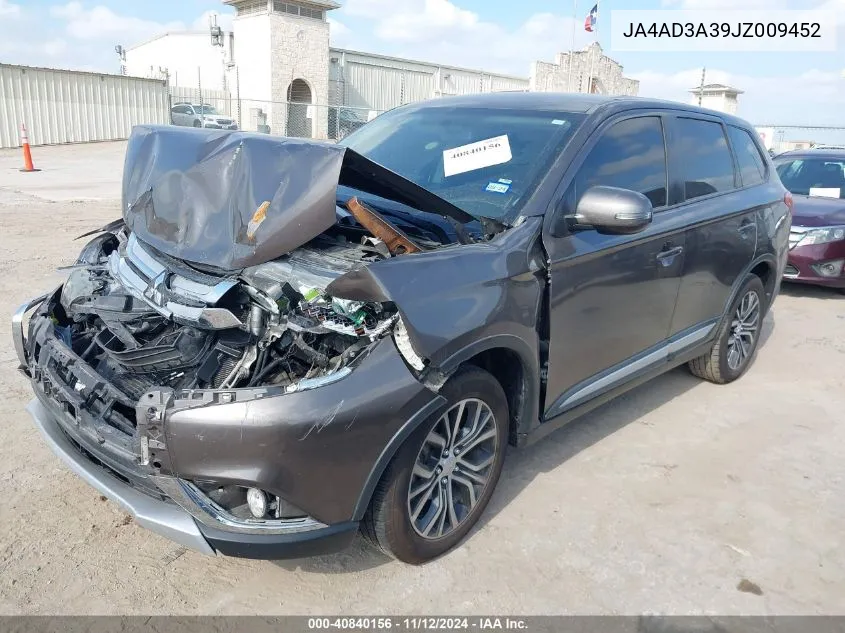 2018 Mitsubishi Outlander Se VIN: JA4AD3A39JZ009452 Lot: 40840156