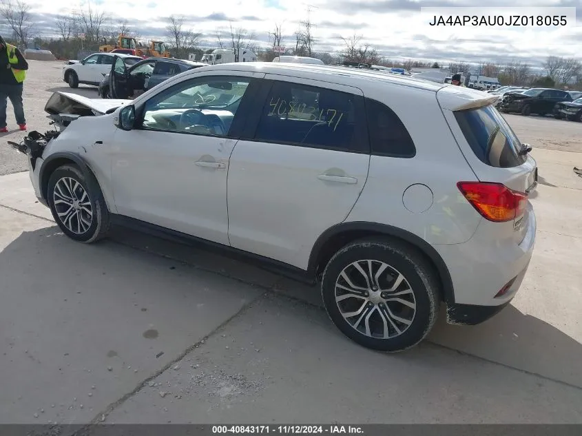 2018 Mitsubishi Outlander Sport 2.0 Es VIN: JA4AP3AU0JZ018055 Lot: 40843171