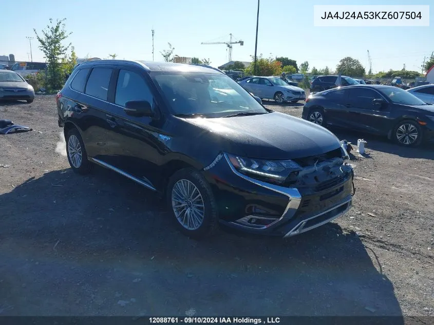 2019 Mitsubishi Outlander Sel/Gt VIN: JA4J24A53KZ607504 Lot: 12088761