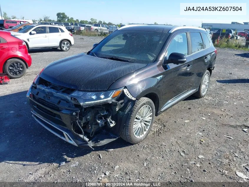 2019 Mitsubishi Outlander Sel/Gt VIN: JA4J24A53KZ607504 Lot: 12088761