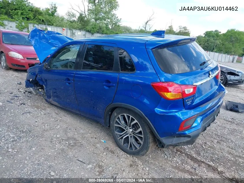 2019 Mitsubishi Outlander Sport 2.0 Es VIN: JA4AP3AU6KU014462 Lot: 39369268