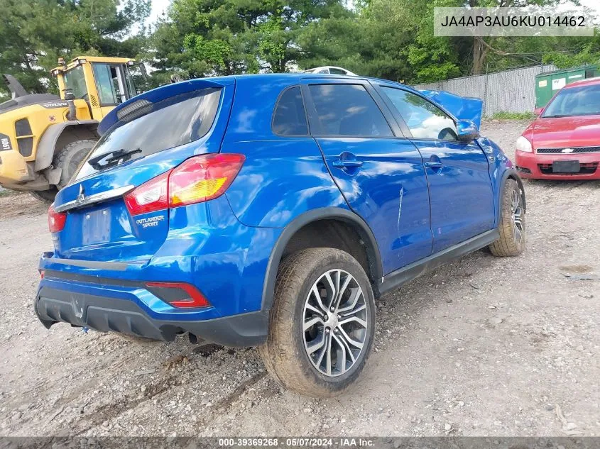 2019 Mitsubishi Outlander Sport 2.0 Es VIN: JA4AP3AU6KU014462 Lot: 39369268