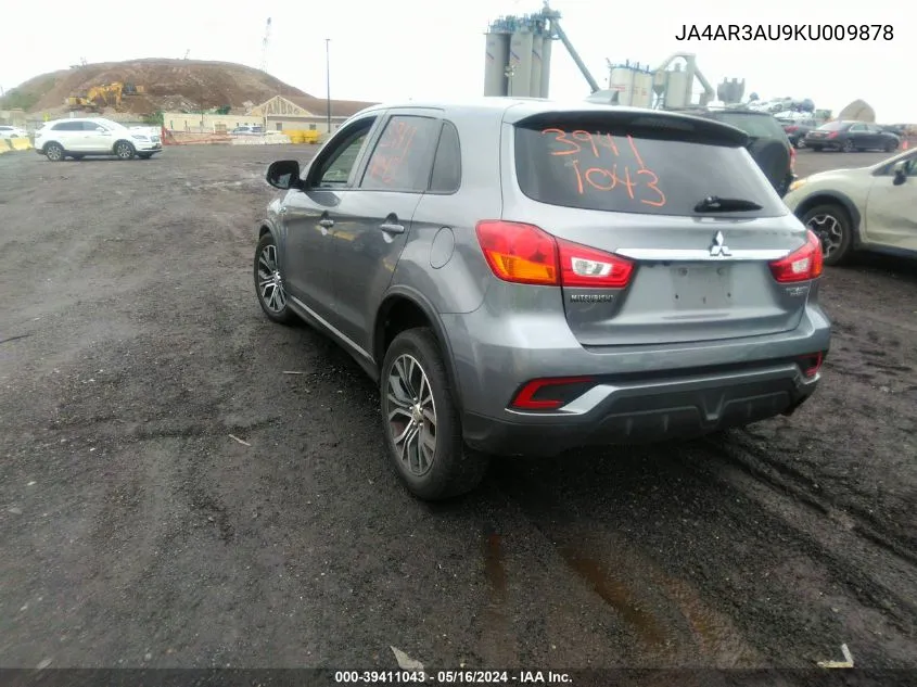 2019 Mitsubishi Outlander Sport 2.0 Es VIN: JA4AR3AU9KU009878 Lot: 39411043