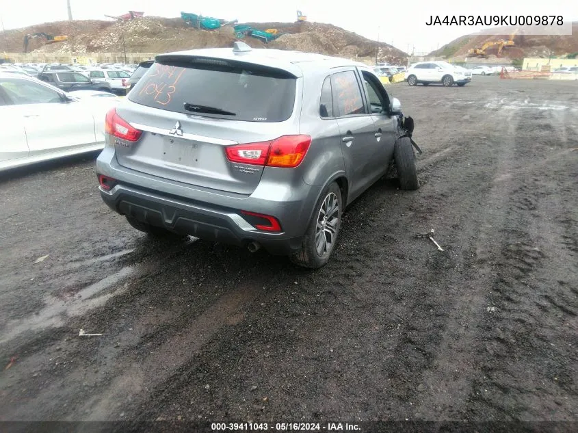 2019 Mitsubishi Outlander Sport 2.0 Es VIN: JA4AR3AU9KU009878 Lot: 39411043