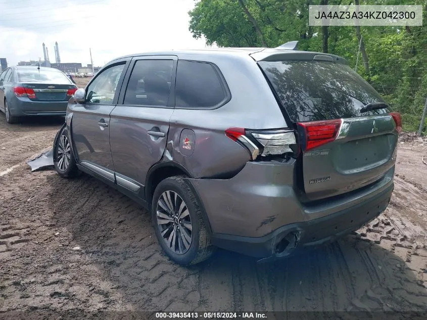 2019 Mitsubishi Outlander Se VIN: JA4AZ3A34KZ042300 Lot: 39435413