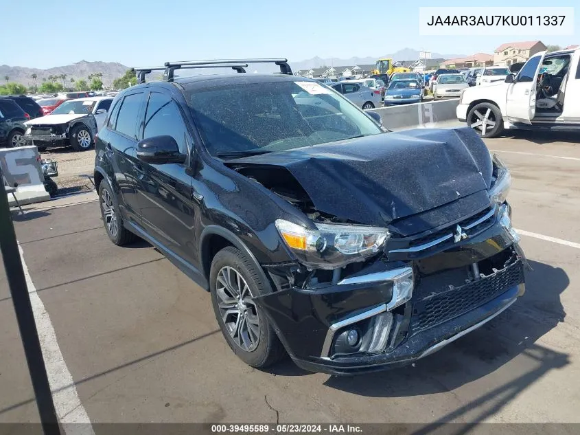 2019 Mitsubishi Outlander Sport 2.0 Se VIN: JA4AR3AU7KU011337 Lot: 39495589