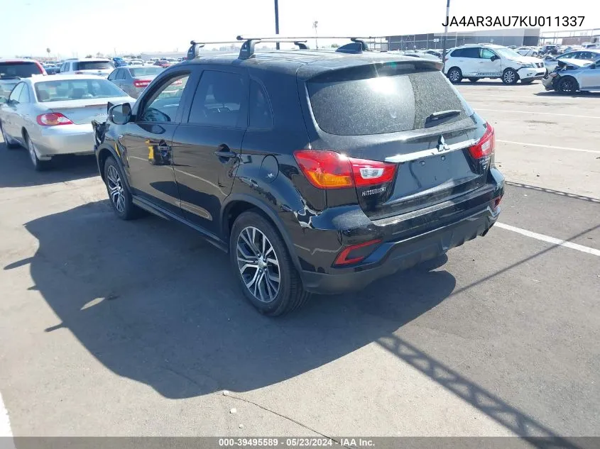 JA4AR3AU7KU011337 2019 Mitsubishi Outlander Sport 2.0 Se