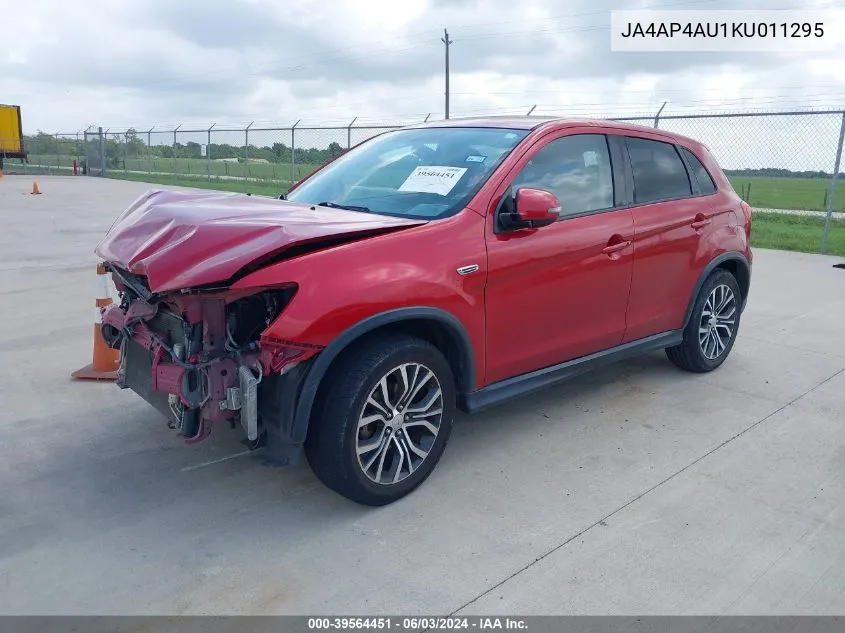 2019 Mitsubishi Outlander Sport 2.0 Se VIN: JA4AP4AU1KU011295 Lot: 39564451