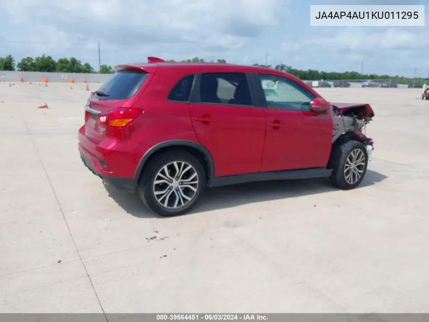 2019 Mitsubishi Outlander Sport 2.0 Se VIN: JA4AP4AU1KU011295 Lot: 39564451