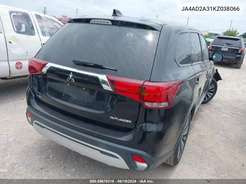 JA4AD2A31KZ038066 2019 Mitsubishi Outlander Es