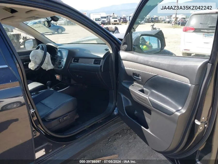 JA4AZ3A35KZ042242 2019 Mitsubishi Outlander Sel