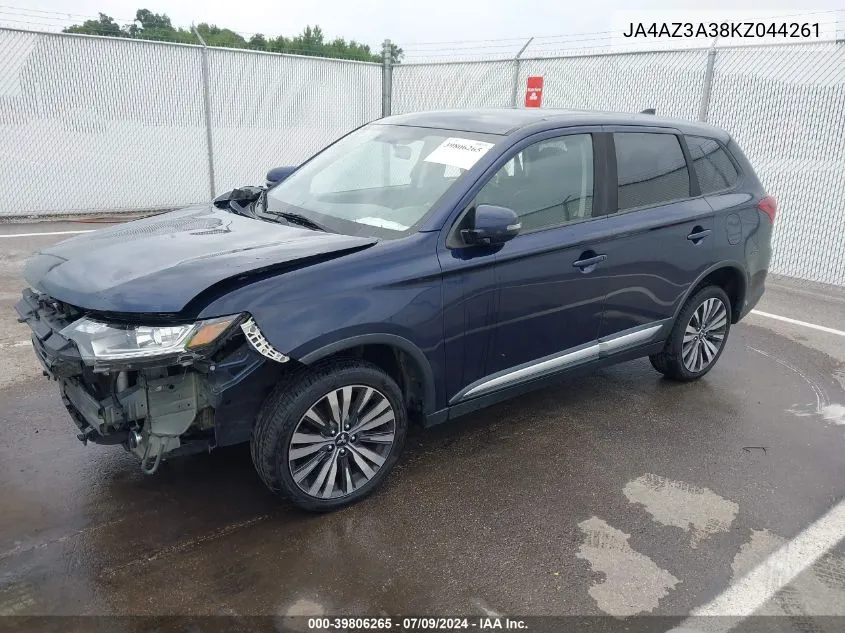 JA4AZ3A38KZ044261 2019 Mitsubishi Outlander Se