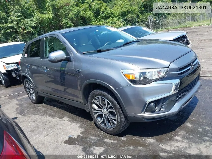 2019 Mitsubishi Outlander Sport 2.0 Es/2.0 Le/2.0 Se/2.0 Sp VIN: JA4AR3AU3KU021301 Lot: 39848385