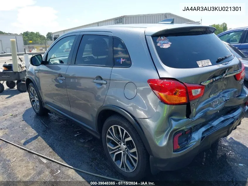 JA4AR3AU3KU021301 2019 Mitsubishi Outlander Sport 2.0 Es/2.0 Le/2.0 Se/2.0 Sp