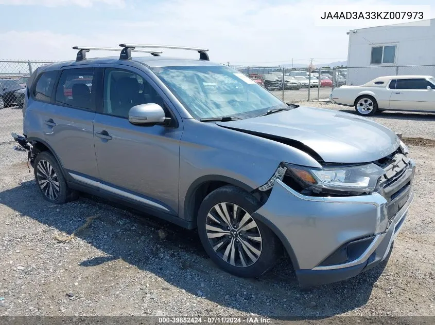 2019 Mitsubishi Outlander Se VIN: JA4AD3A33KZ007973 Lot: 39852424