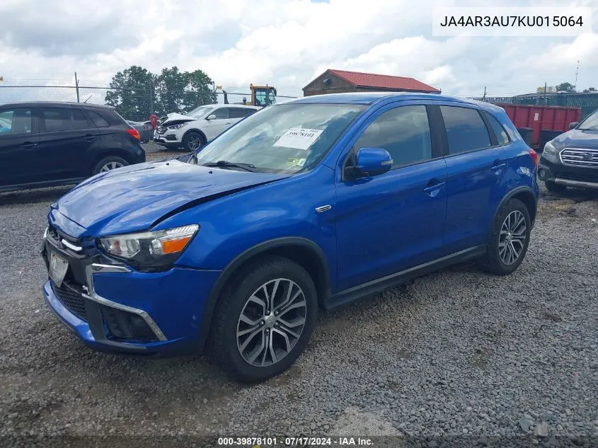 2019 Mitsubishi Outlander Sport 2.0 Es VIN: JA4AR3AU7KU015064 Lot: 39878101