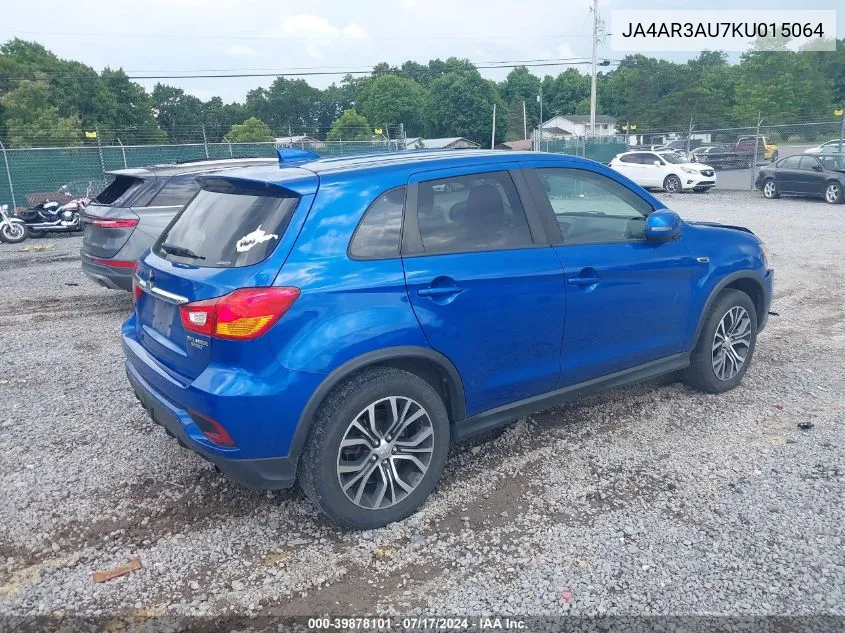 2019 Mitsubishi Outlander Sport 2.0 Es VIN: JA4AR3AU7KU015064 Lot: 39878101